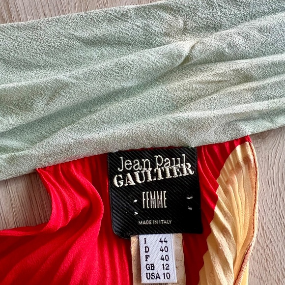 SOLD! Jean Paul Gaultier Femme Silk Halter Dress IT44 US10 Beaded Ties VTG Rare - Picture 11 of 16